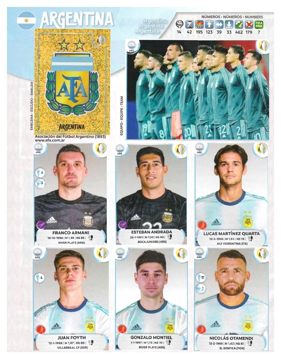 Álbum Copa América Argentina Colombia 2021 Panini